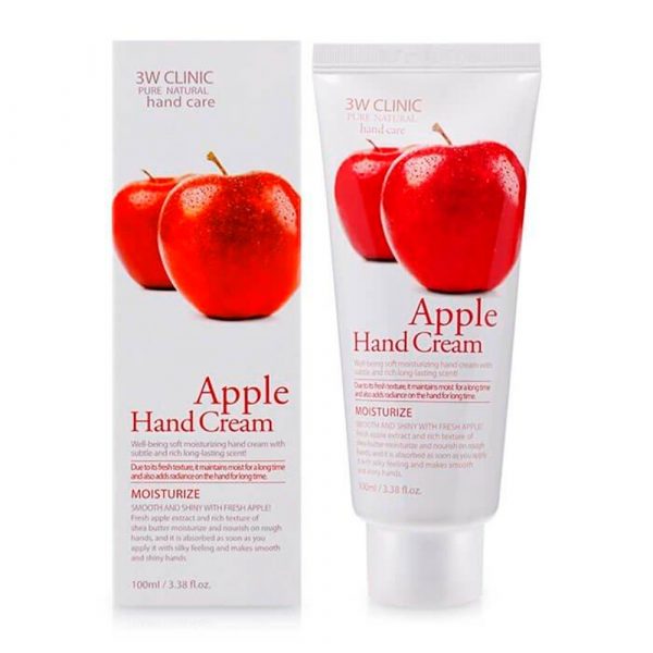 media-l-kremi-nəmləndirici-və-yumşaldıcı-alma-tərkibli-3W-Clinic-Moisturizing-Hand-Cream-7-Types-100ml-2-#Apple